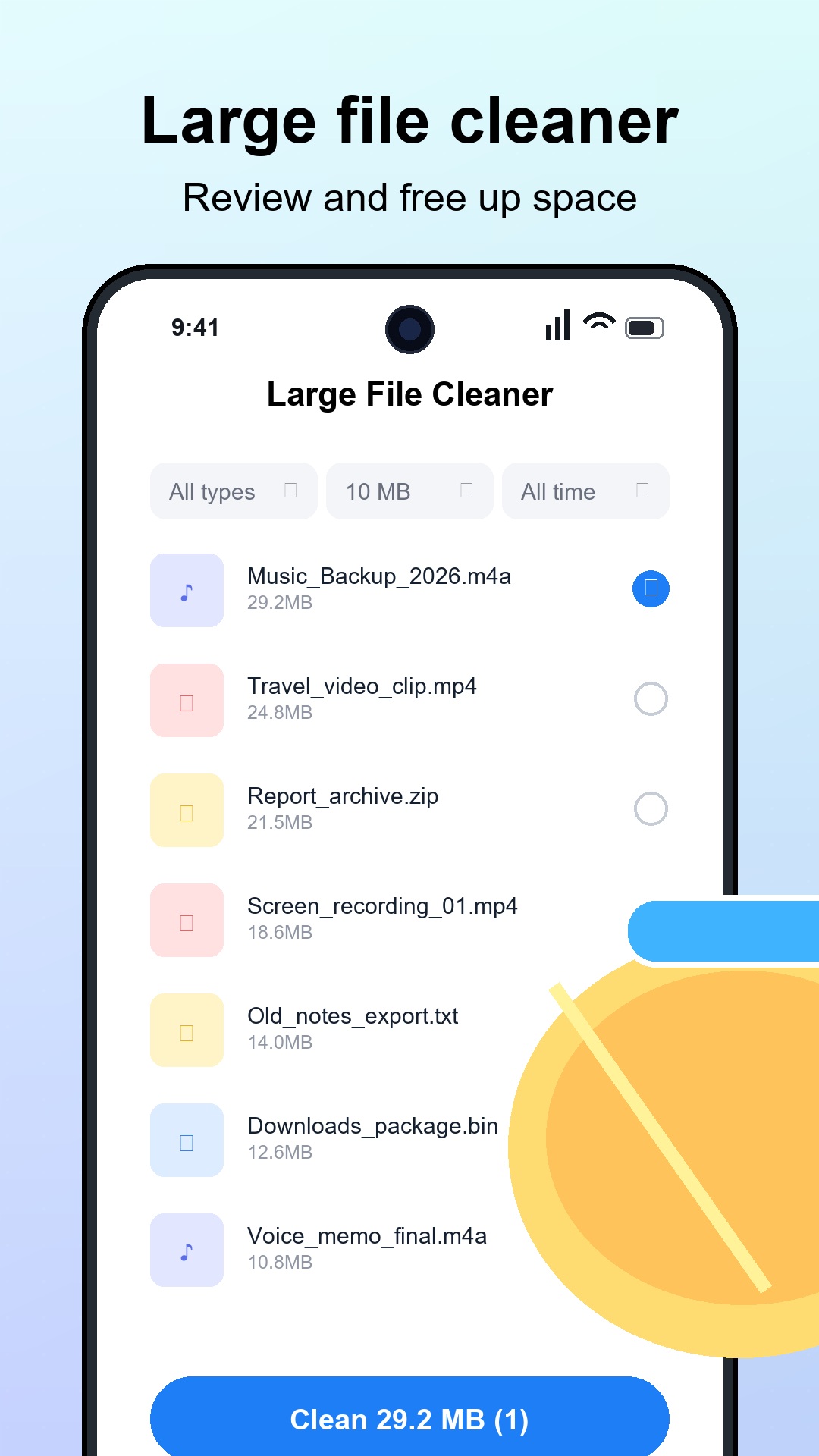BlinkClean large file cleaner