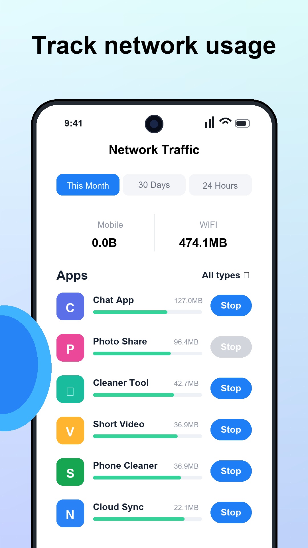 BlinkClean network monitor